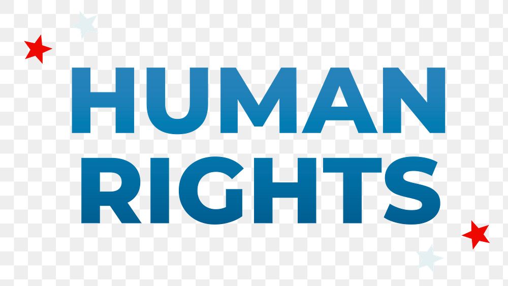 Human rights png text typography