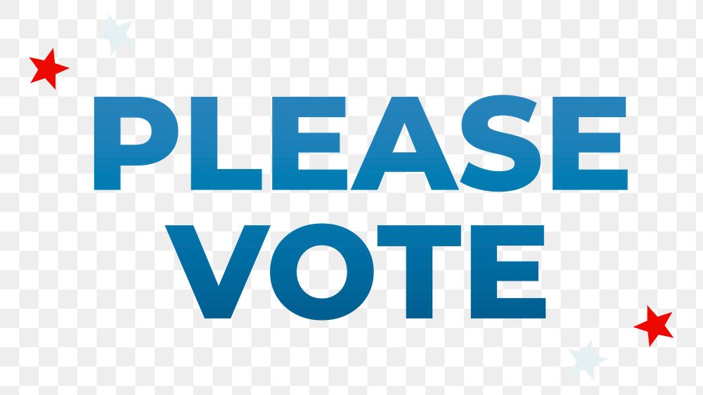 Please vote png message typography word