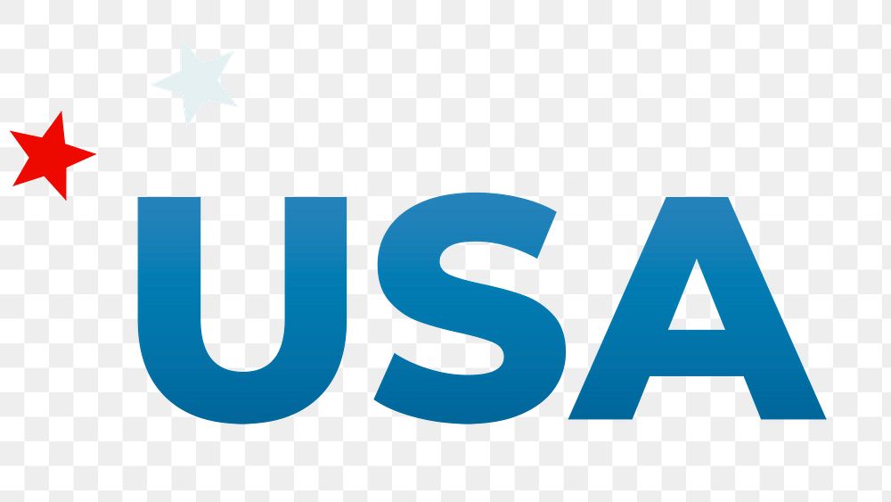 USA png word typography message
