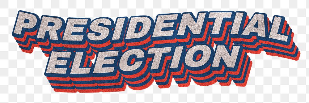 Presidential Election text shadow gray png typography