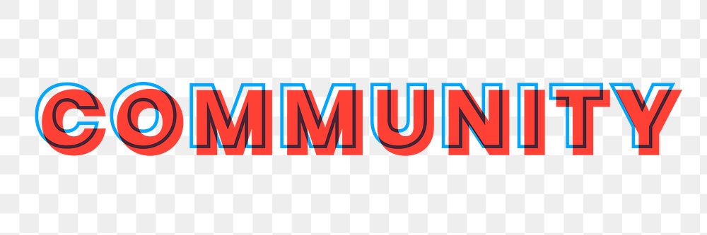 Community multiply font text png typography