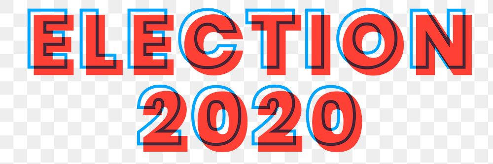 Layered multiply font election 2020 text png typography word