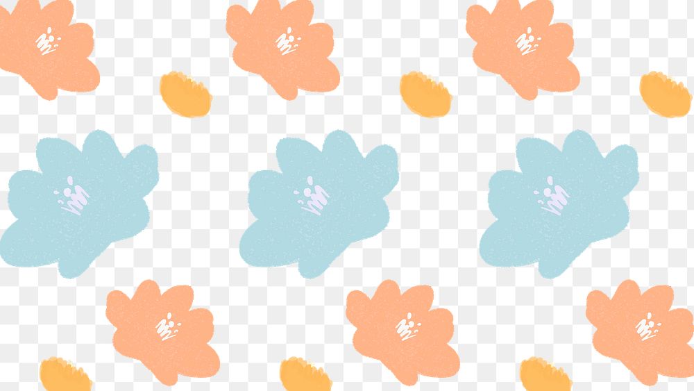 Floral pattern background png hand drawn