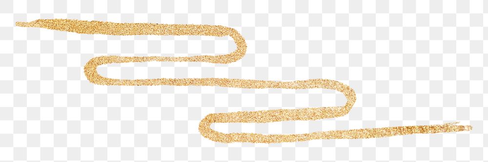 Glittery gold crayon hand drawn png element