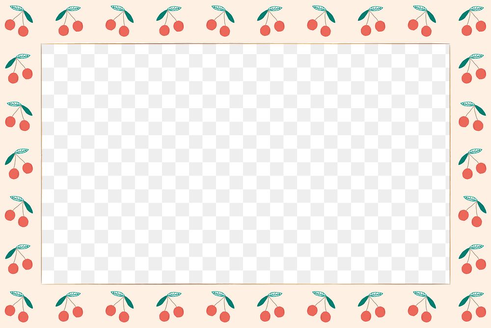 Png cherry border transparent background frame