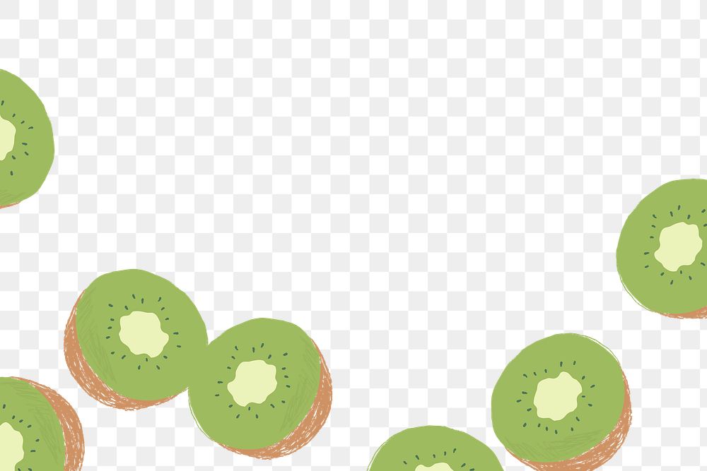 Png kiwi corner border transparent background