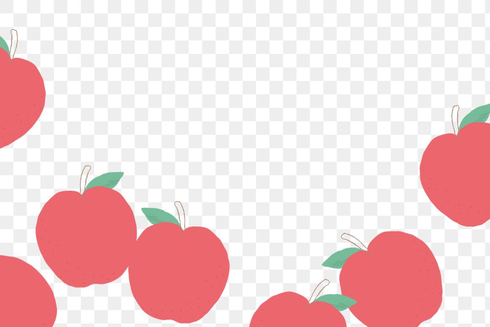 Png apple corner border transparent background