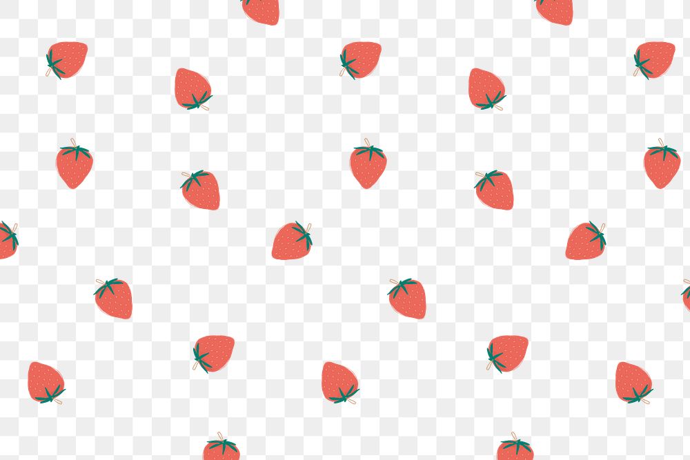 Png pastel strawberry pattern transparent background