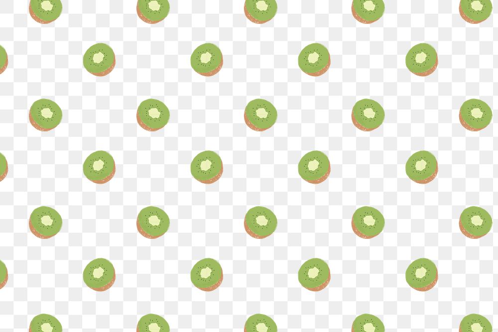 Png pastel kiwi pattern transparent background