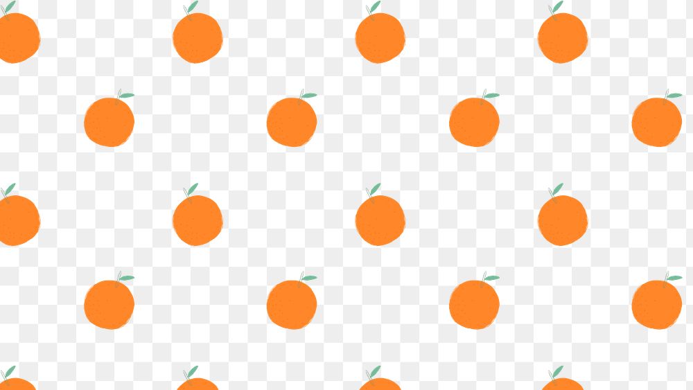 Png hand drawn orange pattern transparent background