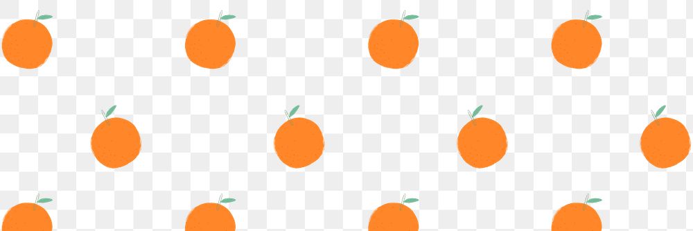 Png hand drawn orange pattern transparent background