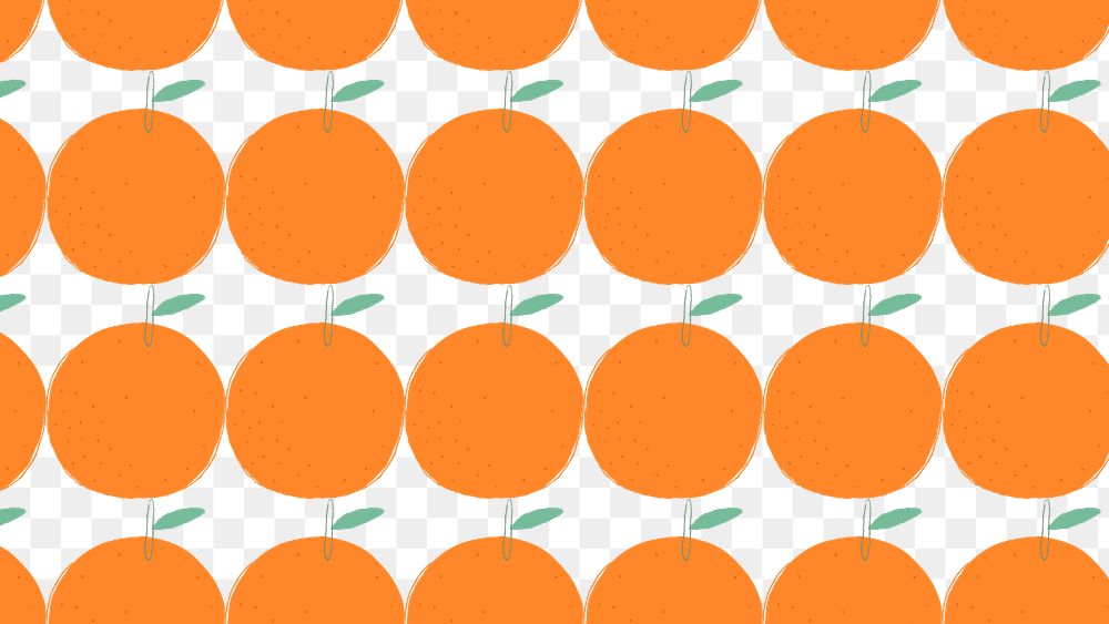 Png  orange fruit pattern transparent background