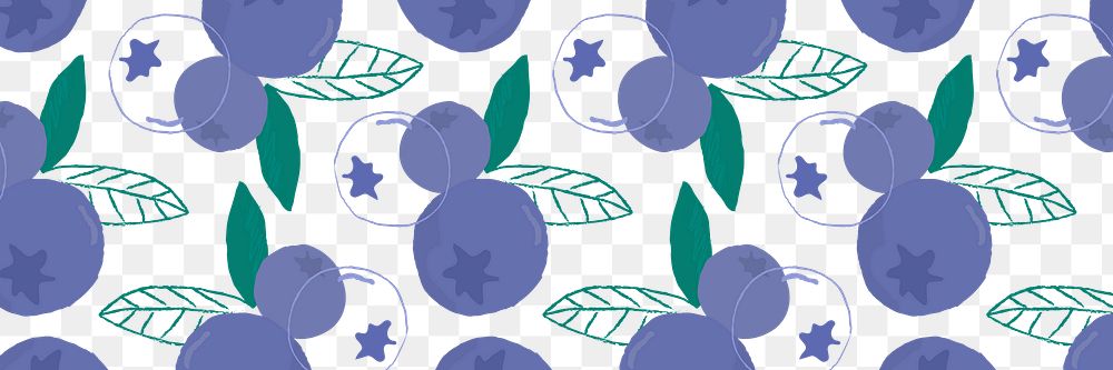 Png cute blueberry pattern transparent background