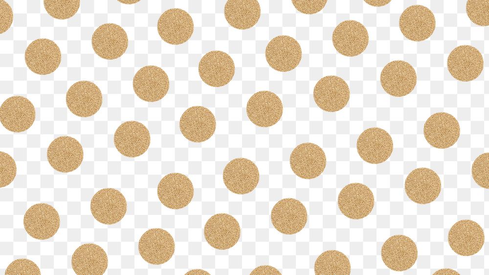 Gold polka dot png glittery pattern