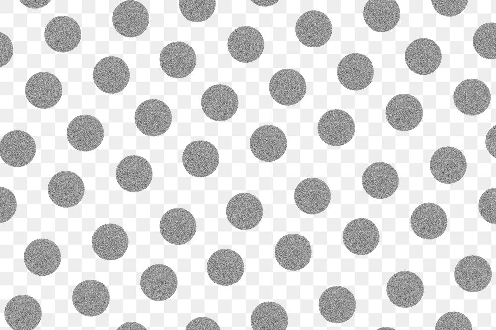 Silver polka dot png glittery pattern