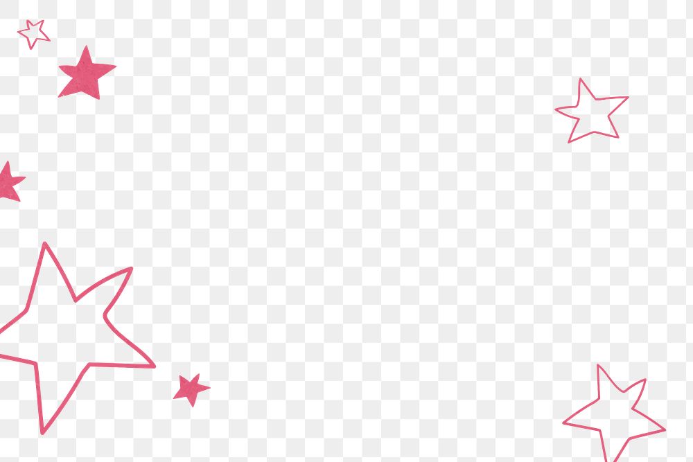 Png stars hot pink artsy pattern for kids