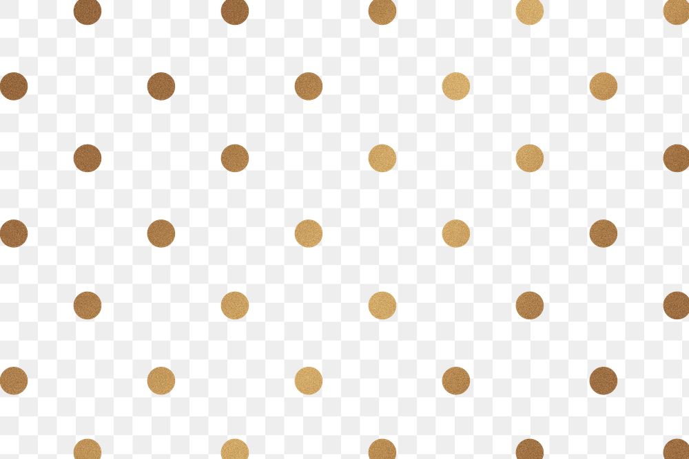 Gold png polka dot glittery pattern