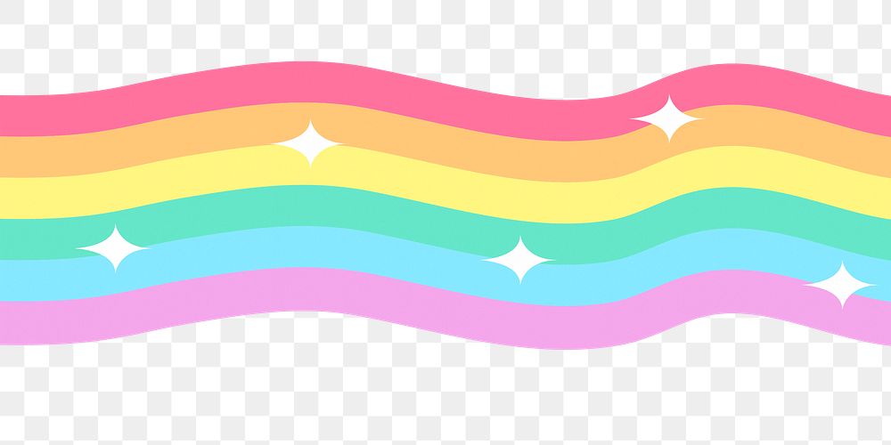 Sparkly png cartoon rainbow for kids