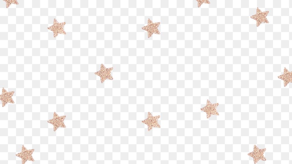 Rose gold shimmery stars png pattern