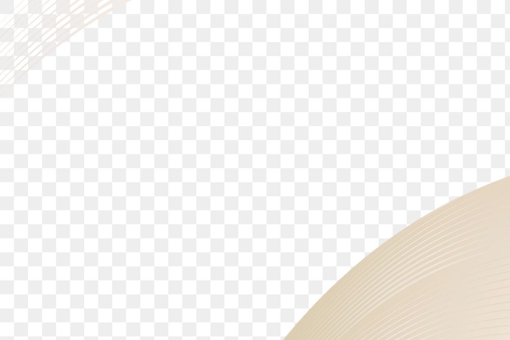 Beige border curve abstract png background