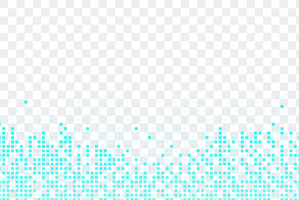 Teal png pixel pattern border abstract background