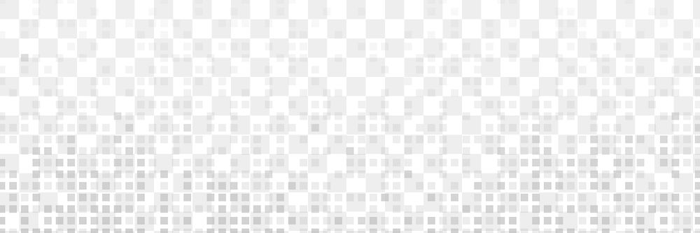 Gray abstract pixel art png banner