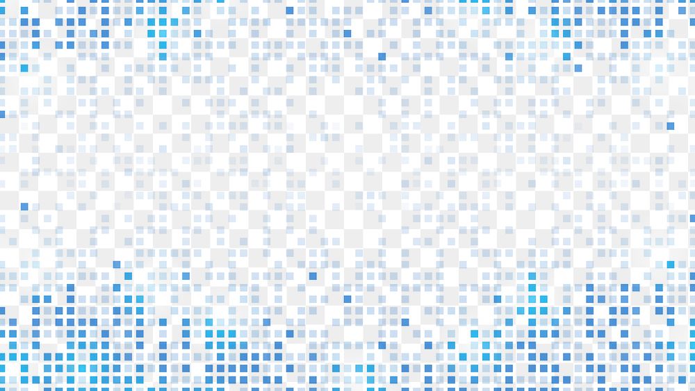 Blue abstract pixel rain png wallpaper