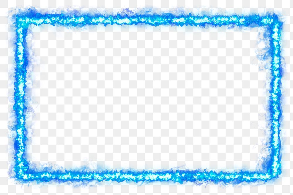 Blue png rectangle fire frame