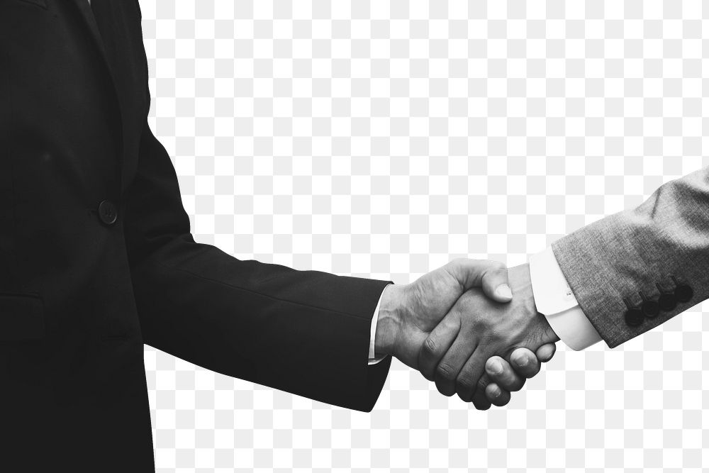 Business partners handshake png corporate business concept