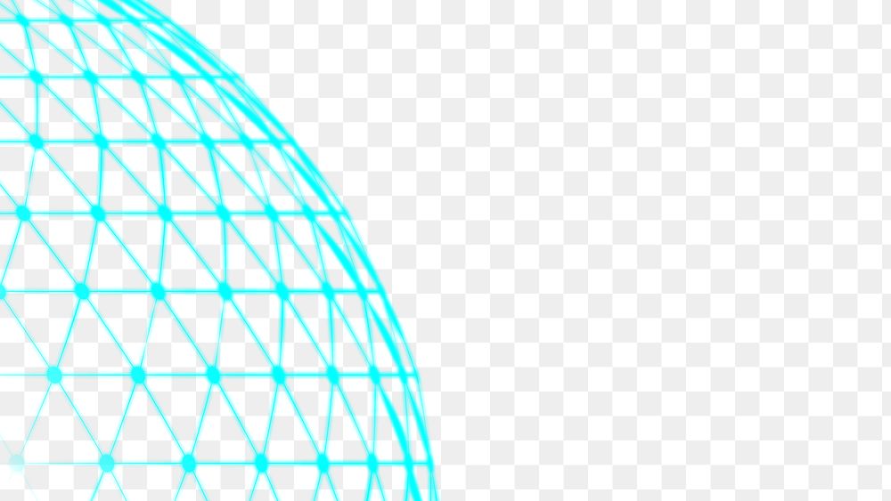 Blue globe png digital grid futuristic