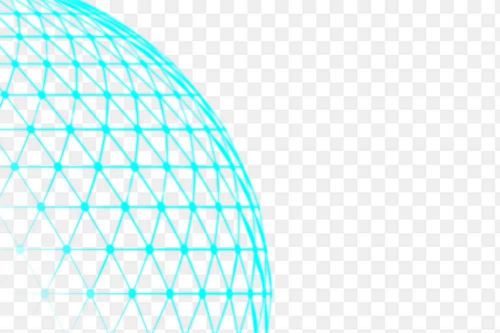 Blue globe digital grid png technology 