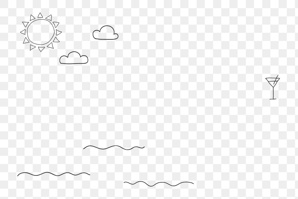 Hand drawn lifestyle background png cute doodle illustration