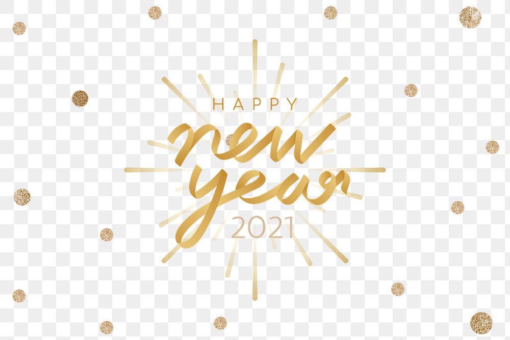 Happy new year 2021 png sticker 