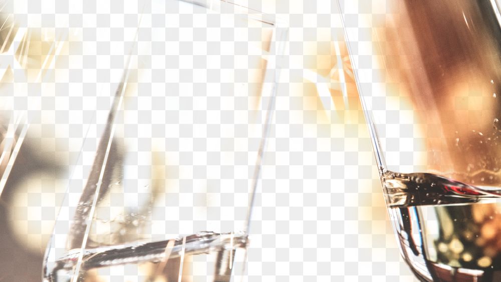 Clinking champagne glasses png transparent background