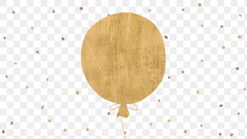 Gold balloon png festive transparent background