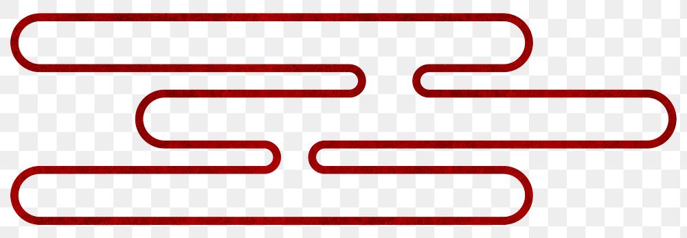 Red geometrical design element png in transparent background