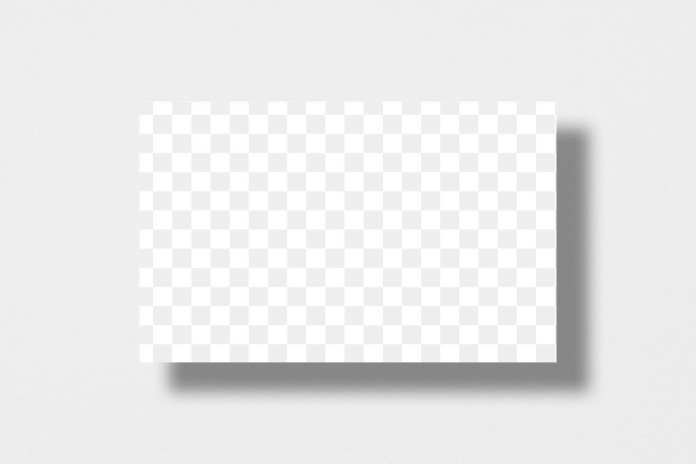 PNG blank business card on white background