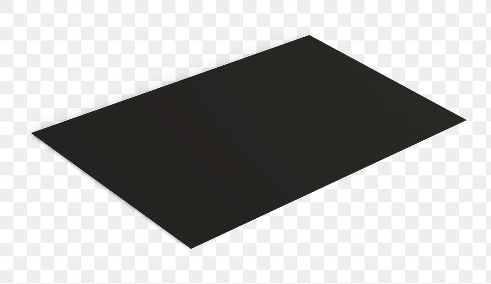 Png black business card mockup on transparent background