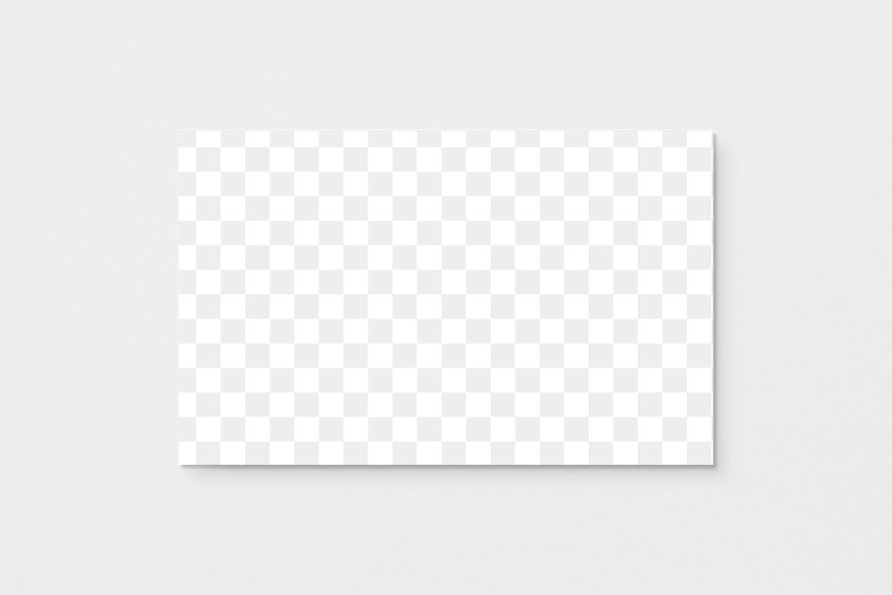 Blank business card on white background