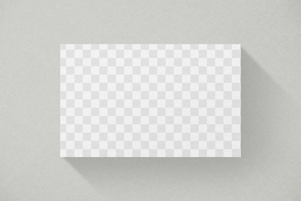 Png business card mockup on gray background