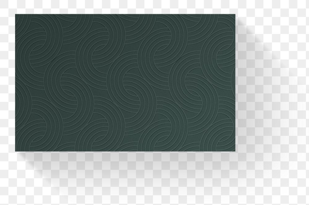 Png green business card mockup on transparent background