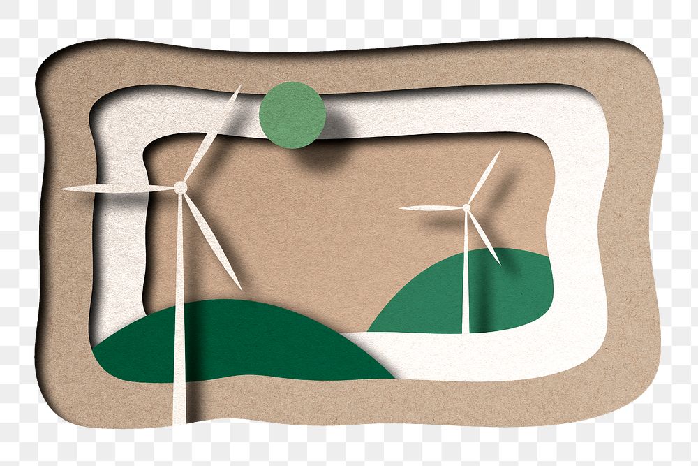 Png wind farm renewable energy for sustainable living campaign paper craft