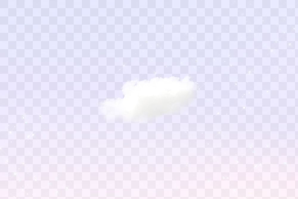 Sky png with cloud in feminine style transparent background