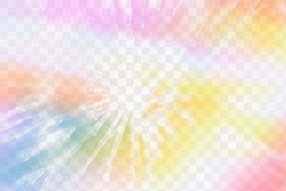 Colorful tie dye png watercolor transparent background