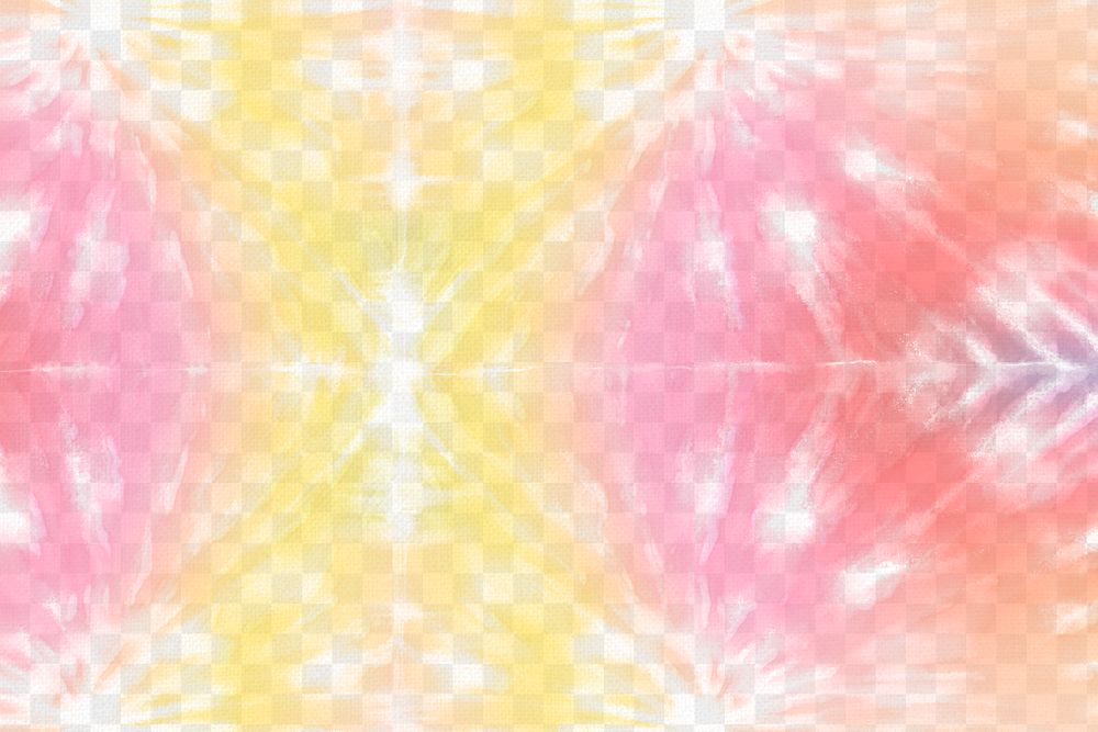 Pastel swirl png tie dye in yellow and red transparent background