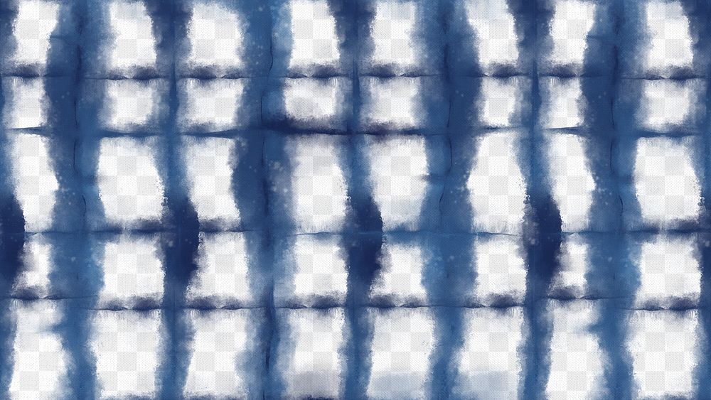 Shibori pattern png on indigo blue  transparent background