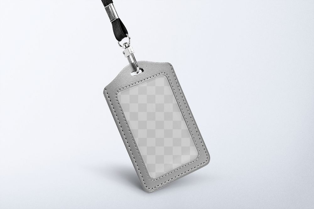 ID badge png mockup transparent 