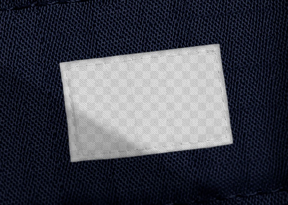 Clothing label png with design space for fashion brands