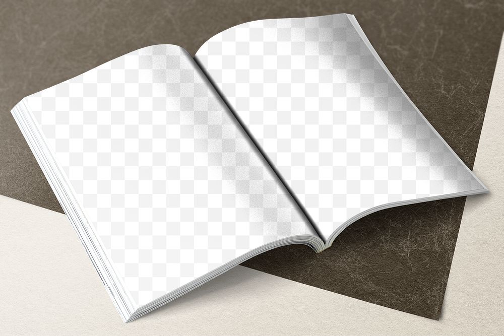 Png transparent book mockup on the floor
