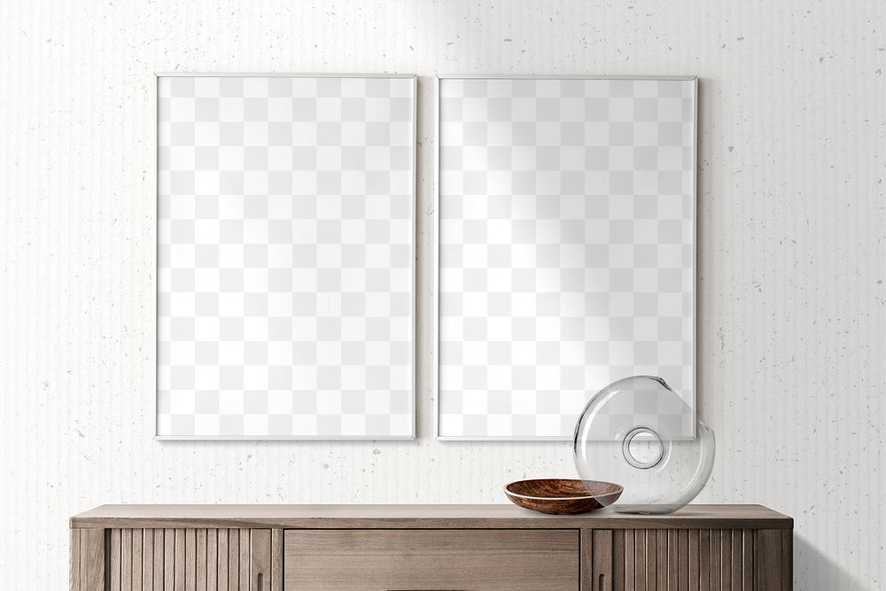 Frames mockup png transparent, wall decoration